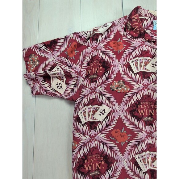 Big Dogs Hawaiian Camp Shirt Mens Extra Large Gambling Poker Cards Casino XL - Picture 4 of 13